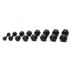 Set 8 coppie manubri esagonali gommati da 2,5 a 20 kg