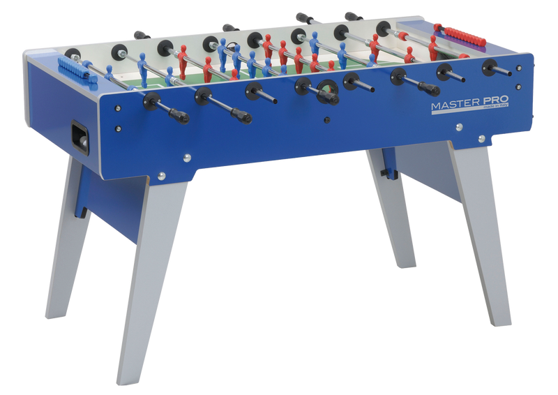 Calciobalilla MASTER PRO aste uscenti, con piano gioco corto vetro lucido-7
